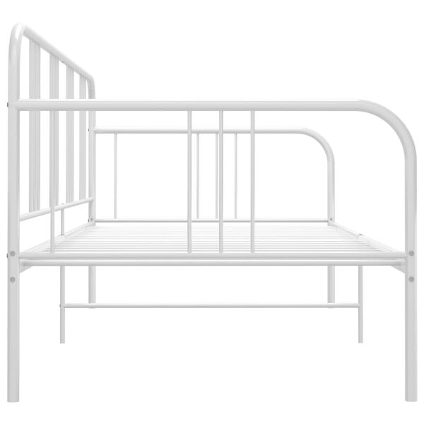 vidaXL Cadre de canapé-lit sans matelas blanc métal 90x200 cm