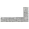vidaXL Ensemble meuble TV 3 pcs Gris b&eacute;ton Bois d'ing&eacute;nierie