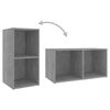 vidaXL Meubles TV 2 pcs Gris b&eacute;ton 72x35x36,5 cm Bois d'ing&eacute;nierie