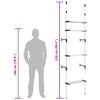 vidaXL Système de garde-robe télescopique avec étagères Aluminium