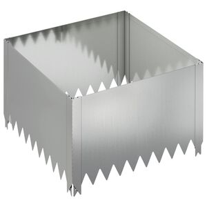 vidaXL Bordure de Pelouse 60 x 60 x 35 cm Acier Argent&eacute;