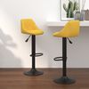 vidaXL Tabourets de bar lot de 2 jaune moutarde velours