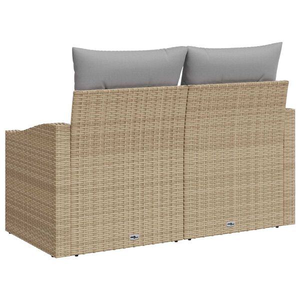 vidaXL Canapé de jardin avec coussin 123 x 62 x 69 cm polyrotin