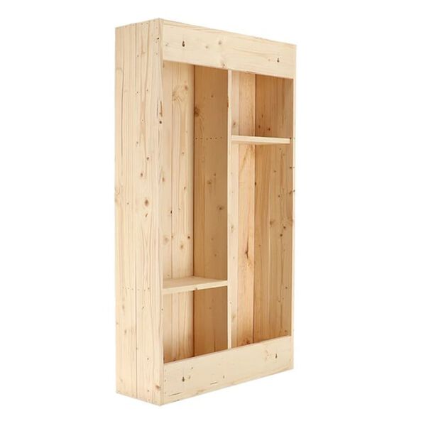 Esschert Design Table de bar murale avec &eacute;tag&egrave;re rabattable L Naturel