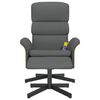vidaXL Fauteuil de massage inclinable et repose-pieds gris fonc&eacute; tissu