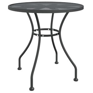 vidaXL Table de jardin &Oslash;80x72 cm Maille m&eacute;tallique Anthracite