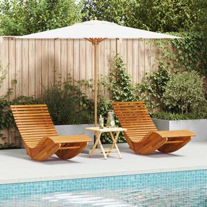 vidaXL Chaises longues basculantes lot de 2 bois d'acacia
