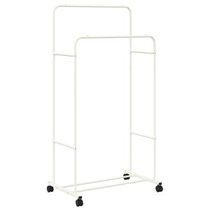 vidaXL Porte-v&ecirc;tements Uni Blanc 80 x 53 x 156 cm