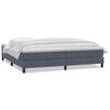 vidaXL Sommier &agrave; lattes de lit et matelas gris fonc&eacute; 200x210cm velours