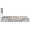 vidaXL Lit de Rangement Gris b&eacute;ton 70 x 190 cm Bois d'ing&eacute;nierie