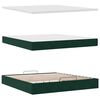 VidaXL Cadre de lit ottoman avec matelas vert fonc&eacute; 160x200 cm velours