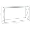 vidaXL Table d'appoint Argenté 140x40x78 cm Acier inoxydable et verre