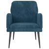 vidaXL Fauteuil Bleu 62x79x79 cm Velours