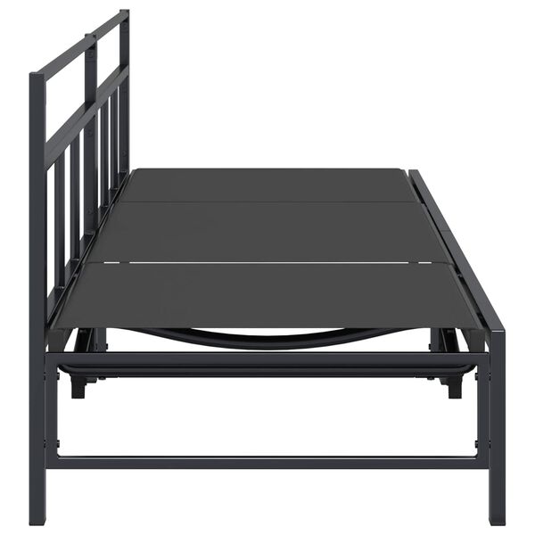 vidaXL Transat Noir 200 x 62 x 59,5 cm Textil&egrave;ne