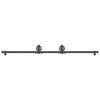 vidaXL Kit de quincaillerie de porte coulissante 200 cm Acier Noir
