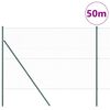 vidaXL Cl&ocirc;ture avec poteaux Vert 1.6 x 50 m Acier recouvert de PVC