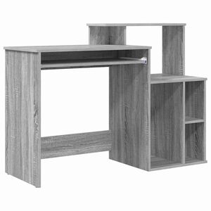 vidaXL Bureau Gris Sonoma 120,5 x 44 x 88,5 cm Bois d'ing&eacute;nierie