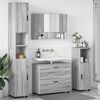 vidaXL Ensemble de mobilier de salle de bain 4 pcs Gris Sonoma