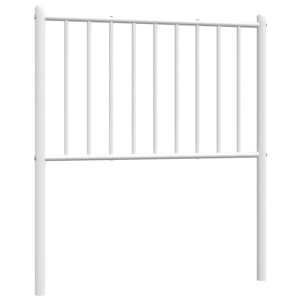 vidaXL T&ecirc;te de lit de remplacement m&eacute;tal blanc 80 cm