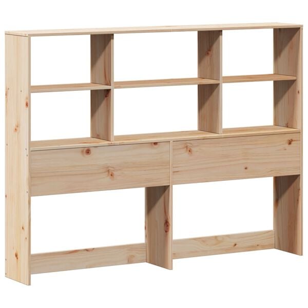 vidaXL Tête de lit avec rangement 140 cm bois massif de pin