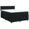 vidaXL Sommier &agrave; lattes de lit avec matelas Noir 140x190 cm Velours