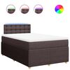 vidaXL Sommier &agrave; lattes de lit et matelas marron fonc&eacute; 120x190cm tissu