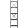 vidaXL &Eacute;tag&egrave;re Ch&ecirc;ne noir 40 x 30 x 155 cm Bois d'ing&eacute;nierie