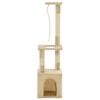 vidaXL Arbre &agrave; chat avec griffoirs en sisal 109 cm Beige
