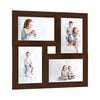 vidaXL Collage de cadres photo pour photo de 4x(13x18 cm) Marron MDF