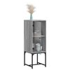 vidaXL Armoire lat&eacute;rale avec porte en verre sonoma gris 35x37x100 cm