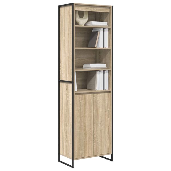 vidaXL Armoires Hautes 2 pcs Sonoma 60 x 36 x 200 cm Bois d'ing&eacute;nierie