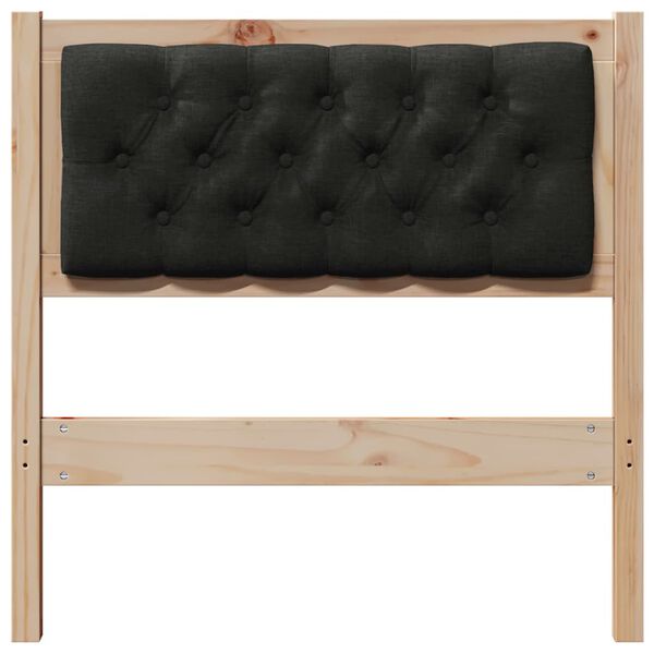 vidaXL T&ecirc;te de lit Autre Marron et noir 80 cm Bois massif en pin