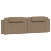 vidaXL Lit Viana avec matelas cappuccino 180x200 cm similicuir
