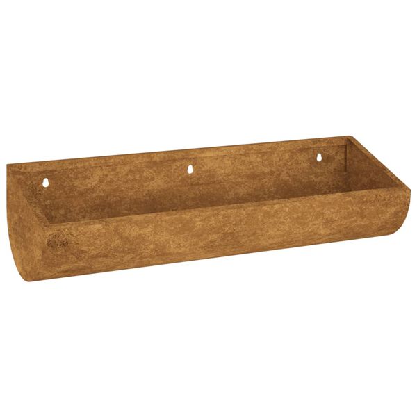 vidaXL Jardini&egrave;re murale 50x16x10 cm acier corten