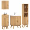 vidaXL Ensemble de mobilier de salle de bain avec tiroir 4 pcs Marron