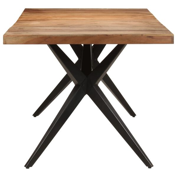 vidaXL Table de salle à manger 200x90x76 cm Bois d'acacia massif