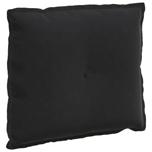 vidaXL Coussin de Dos Noir 60 x 50 cm Tissu en velours c&ocirc;tel&eacute;
