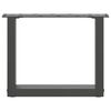 vidaXL Pieds de table basse en U 2 pièces Anthracite 40 x (30-31) cm Acier
