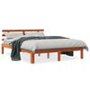 vidaXL Cadre de lit sans matelas cire marron 140x190cm bois pin massif