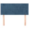 vidaXL T&ecirc;te de lit Bleu fonc&eacute; 80x5x78/88 cm Velours