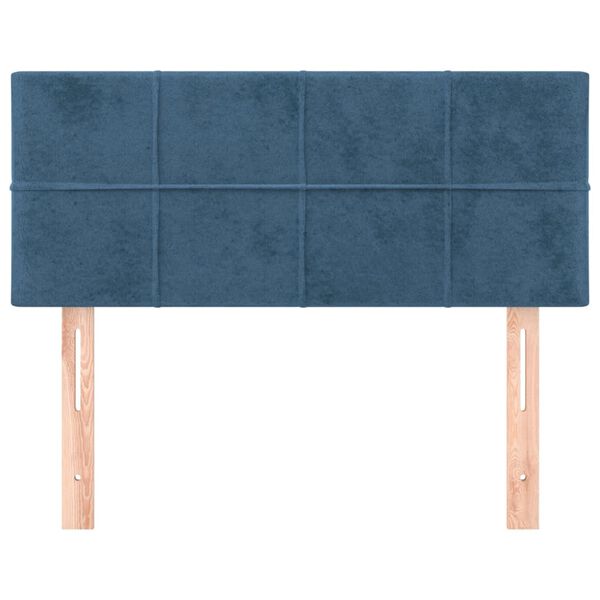 vidaXL T&ecirc;te de lit Bleu fonc&eacute; 80x5x78/88 cm Velours