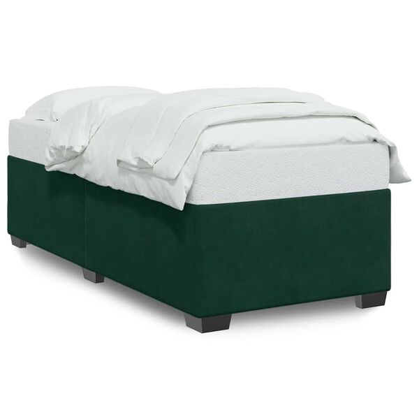 vidaXL Cadre de lit sans matelas vert fonc&eacute; 80x200 cm velours