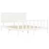 vidaXL Cadre de lit sans matelas blanc bois de pin massif