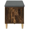 vidaXL Banc d'entr&eacute;e avec coussin Ch&ecirc;ne fum&eacute; 80 x 38 x 46 cm