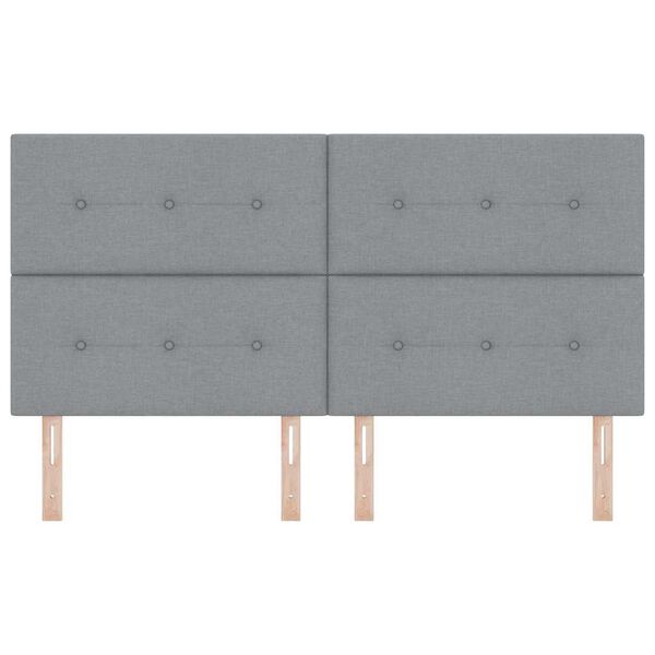 vidaXL T&ecirc;te de lit r&eacute;glable en hauteur Gris clair 180 cm tissu