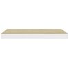 vidaXL Étagère murale flottante chêne et blanc 60x23,5x3,8 cm MDF