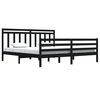 vidaXL Cadre de lit sans matelas noir 200x200 cm bois massif