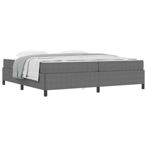 vidaXL Cadre de lit avec matelas Gris clair 200 x 200 cm tissu