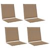 vidaXL Coussins de si&egrave;ge et de dos 4 pcs Taupe 47 x 45 x 2 cm