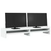 vidaXL Support de moniteur blanc 100x24x16 cm bois d'ingénierie